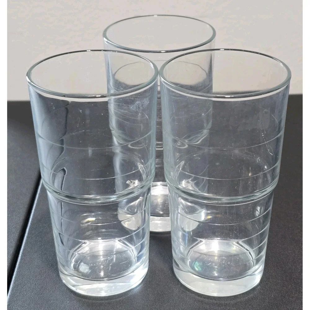 3 IKEA Svepa Glasses 10288 Stackable 4 3/4
